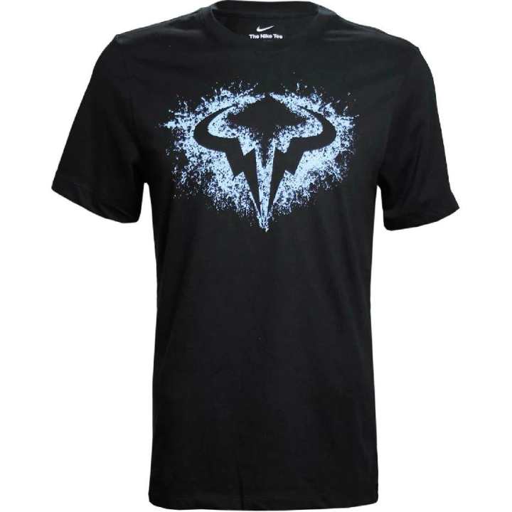 Nike Nike T Shirts Men's Black Crew Neck Moderate Straight Fit