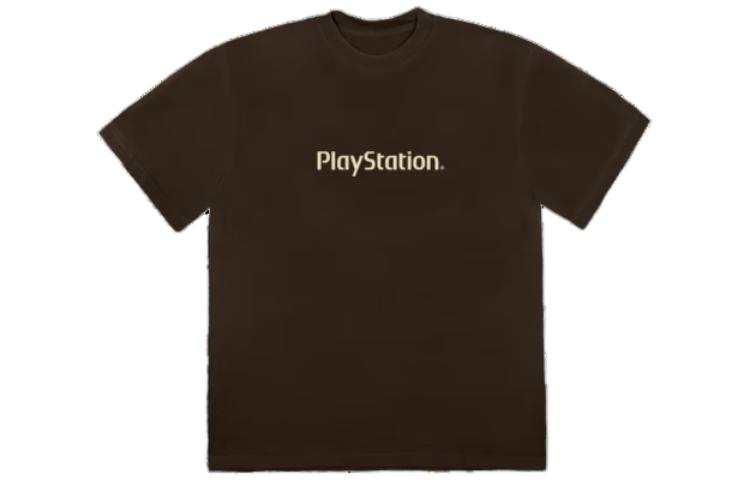 Travis Scott T Shirts Men's Brown Crew Neck Moderate