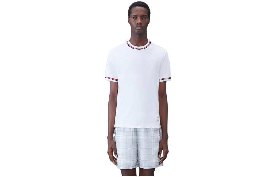 THOM BROWNE Milan Striped Crewneck T Shirt