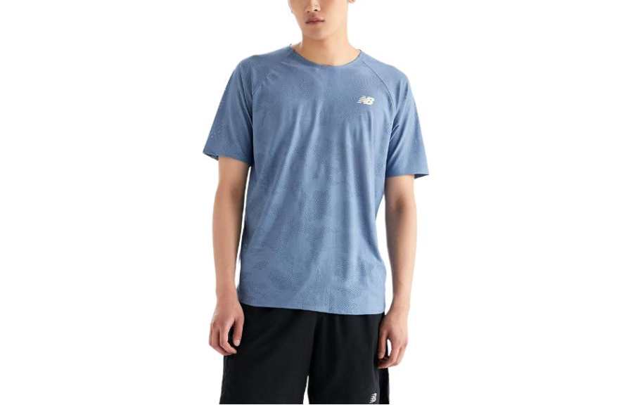New Balance New Balance T Shirts Men's Blue Crew Neck Moderate Other