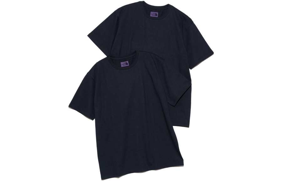 THE NORTH FACE PURPLE LABEL T Shirts Men's Crew Neck Moderate Straight Fit