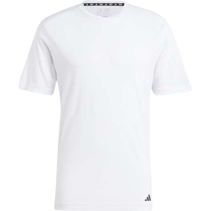 Adidas Adidas T Shirts Men's White Crew Neck Moderate Straight Fit