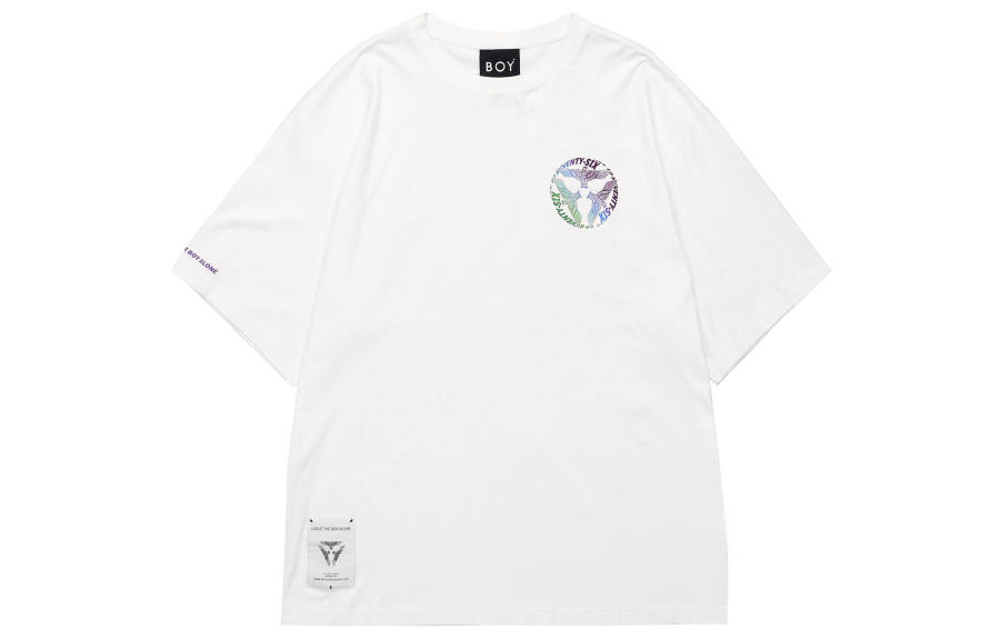 Boy London T Shirts Men's White Crew Neck Moderate Straight Fit