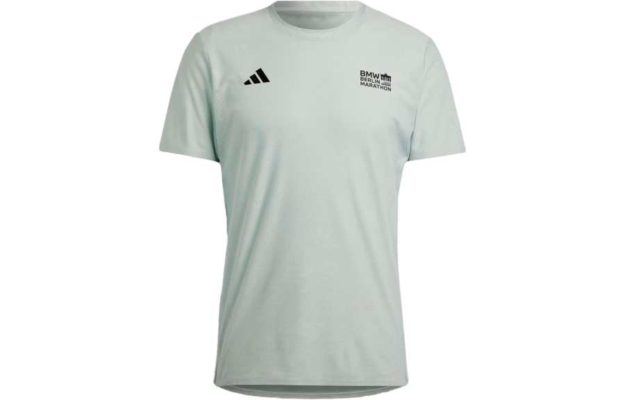 Adidas Adidas Marathon 20 T Shirts Men's Light Green Crew Neck Moderate Straight Fit