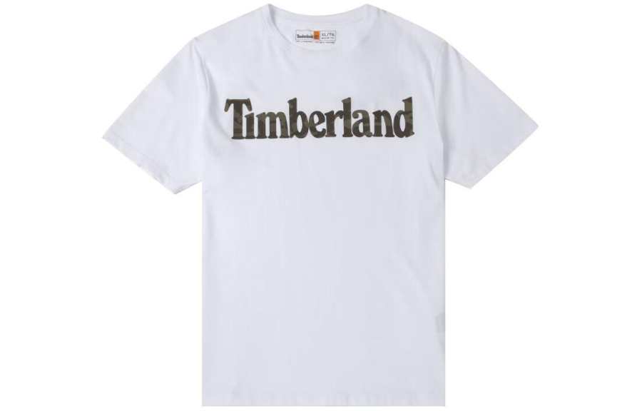 Timberland T Shirts Men's White Crew Neck Moderate