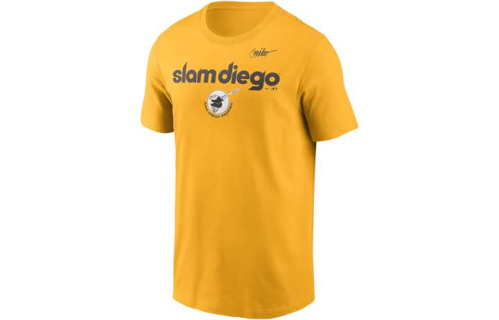 Nike Nike T Shirts Men's Yellow Crew Neck Moderate Straight Fit