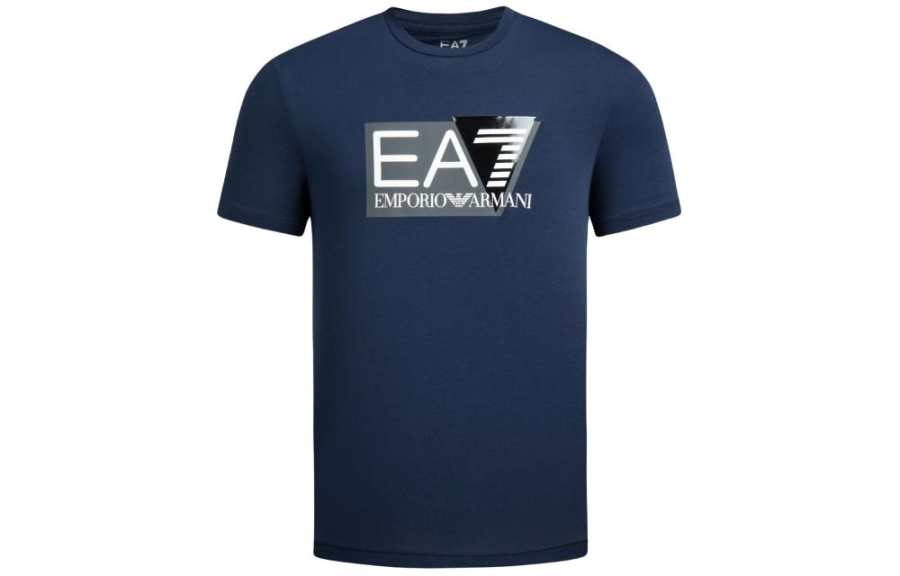 EMPORIO ARMANI EA7 SS24 T Shirt Men's Navy Blue