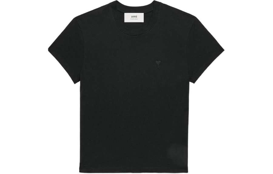 AMIPARIS Ami Paris Ami De Coeur Logo Embroidered Crewneck T Shirt
