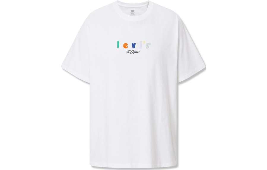 Levis Levis T Shirts Men's White Crew Neck Moderate