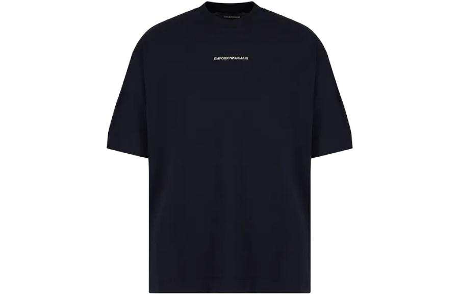 EMPORIO ARMANI T Shirts Men's Navy Crew Neck Moderate Straight Fit
