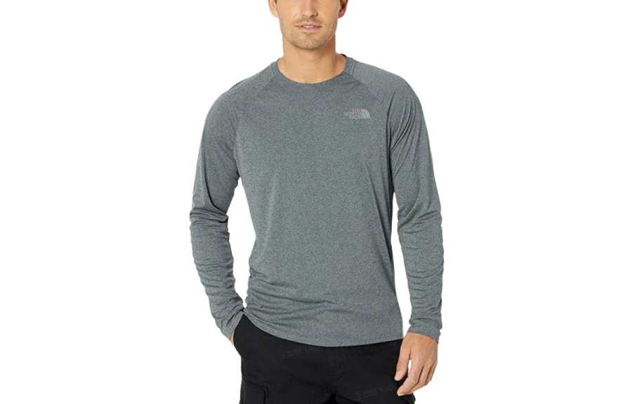 THE NORTH FACE T Shirts Men's Gray Crew Neck Moderate Straight Fit