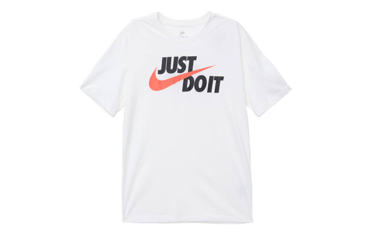 Nike Nike T Shirts Men's White Crew Neck Moderate Straight Fit
