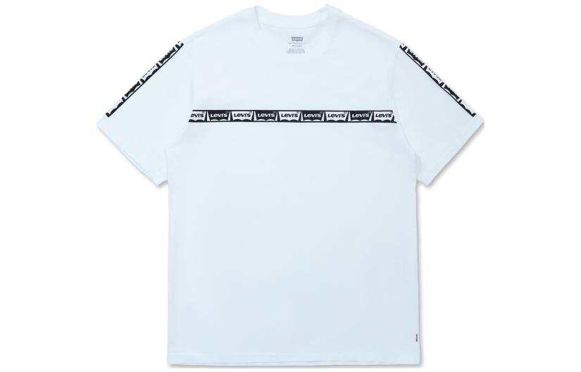Levis T Shirts Men's White Crew Neck Moderate Straight Fit