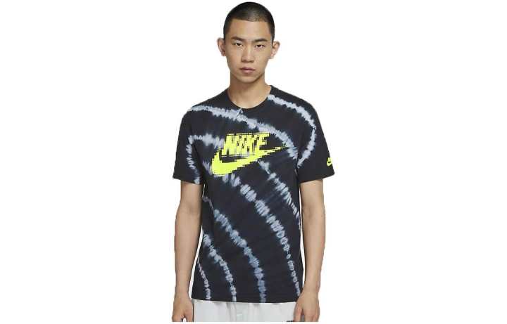 Nike Nike T Shirts Men's Black Crew Neck Moderate Straight Fit