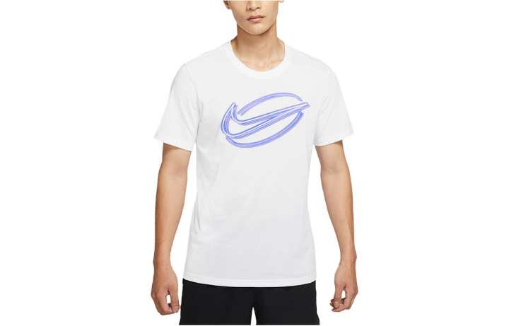 Nike Nike T Shirts Men's White Crew Neck Moderate Straight Fit