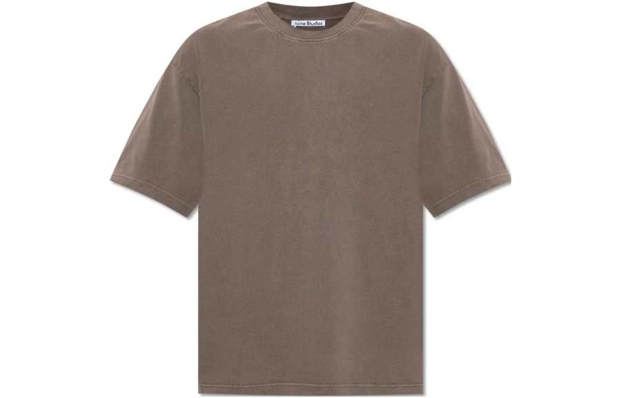 Acne Studios Acne Studios T Shirts Unisex Chestnut Crew Neck Moderate Straight Fit
