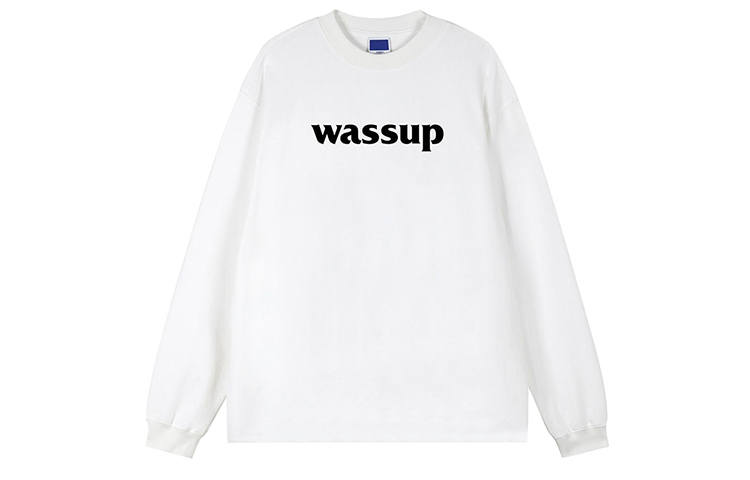 WASSUP Logo T Shirts Unisex Crew Neck Moderate Straight Fit