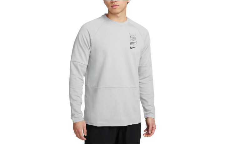 Nike Nike T Shirts Men's Gray Crew Neck Moderate Straight Fit