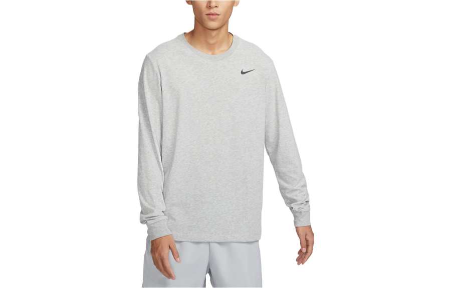 Nike Nike T Shirts Men's Toned Dark Gray Crew Neck Moderate Straight Fit