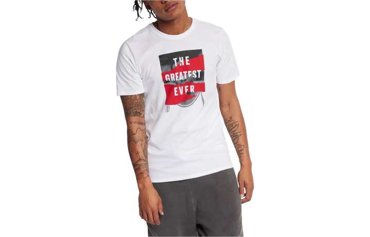 Nike Nike T Shirts Men's White Crew Neck Moderate Straight Fit