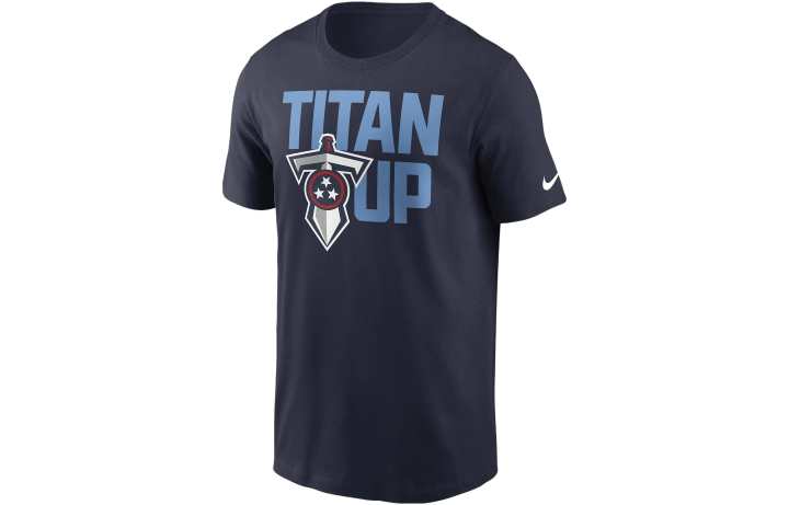 Nike Nike T Shirts Men's Marine Blue Crew Neck Moderate Straight Fit