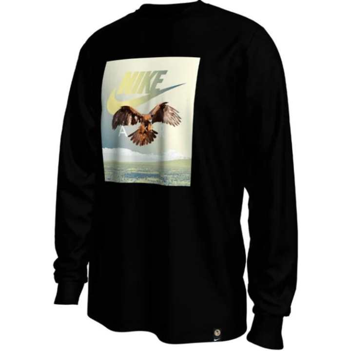 Nike Nike T Shirts Men's Black Crew Neck Moderate Straight Fit