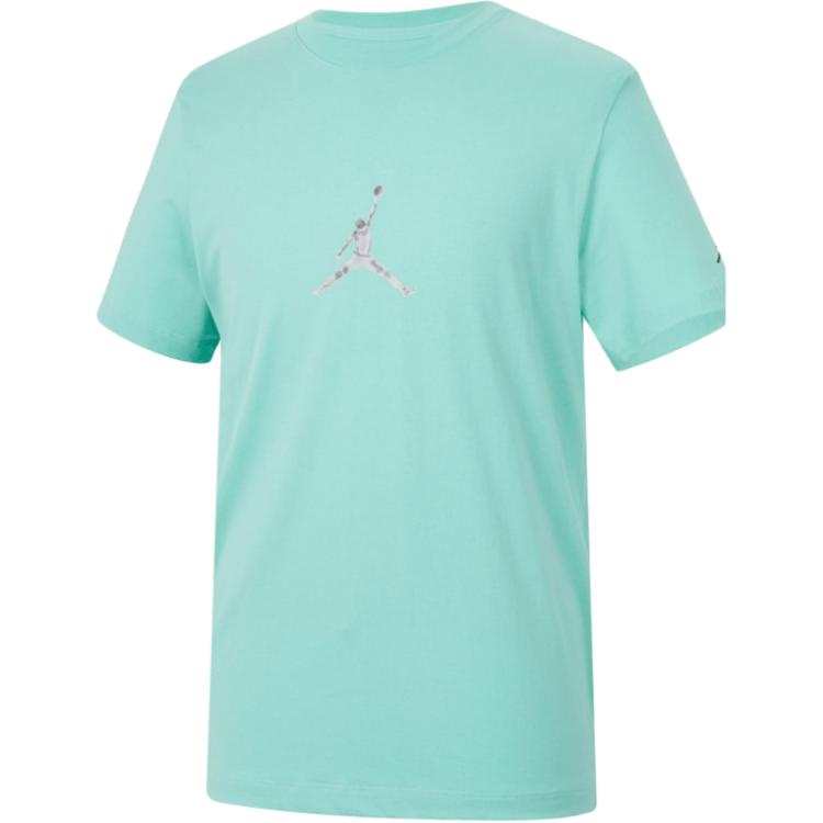 Jordan Jordan T Shirts Men's Green Crew Neck Moderate Straight Fit
