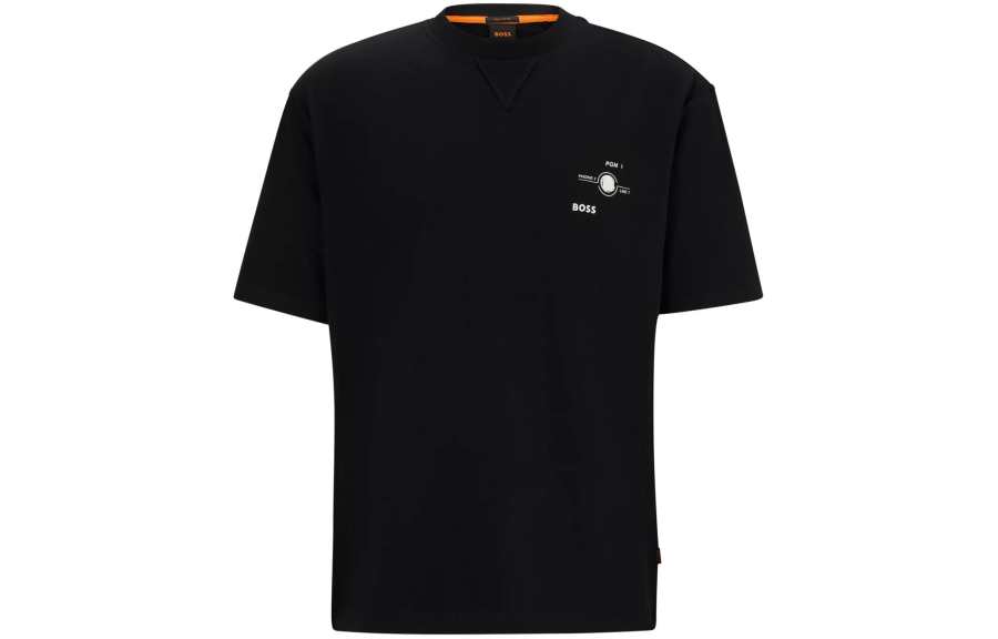 HUGO BOSS T Shirts Men's Black Crew Neck Moderate Straight Fit
