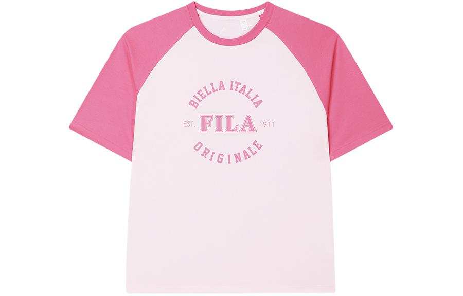 FILA SS24 T Shirt Unisex Light Cherry Blossom Pink