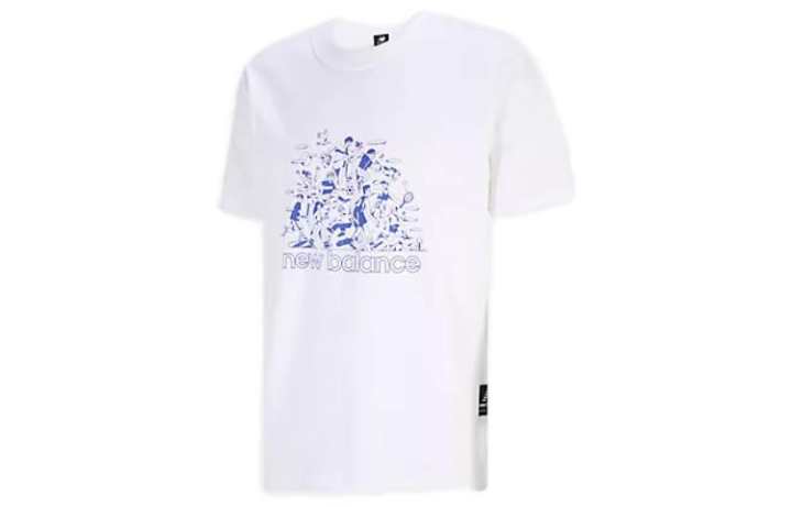 New Balance New Balance T Shirts Men's White Crew Neck Moderate Other