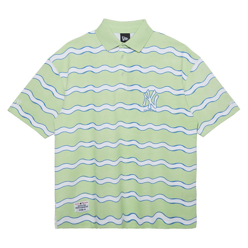 New Era X MLB T Shirts Unisex Green Lapel Moderate