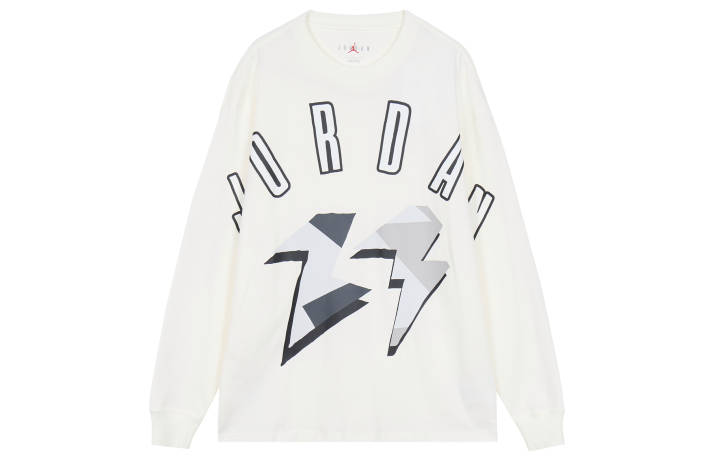 Jordan Jordan T Shirts Men's White Crew Neck Moderate Straight Fit