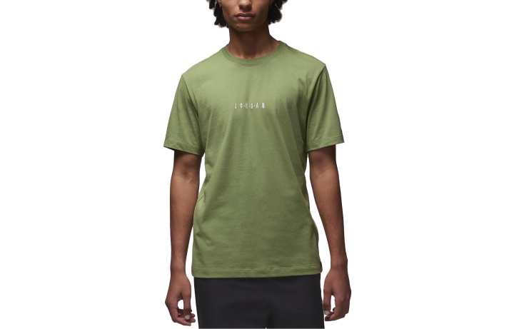 Nike Nike T Shirts Men's Green Crew Neck Moderate Straight Fit