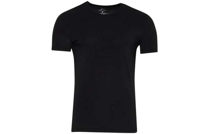 Nike Nike T Shirts Men's Black Crew Neck Moderate Straight Fit