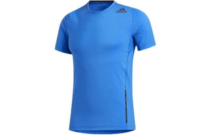 Adidas Adidas T Shirts Men's Blue Crew Neck Moderate Straight Fit
