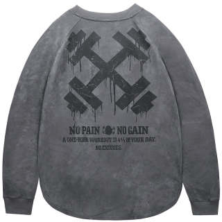 Muscle Dog T Shirts Men's Dark Gray Crew Neck Moderate Straight Fit