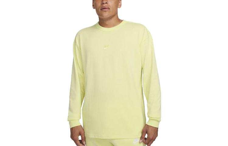 Nike Nike T Shirts Men's Neon Yellow Crew Neck Moderate Straight Fit