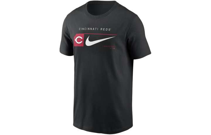 Nike Nike Cincinnati Reds Team Swoosh Lockup T Shirt Men's Black