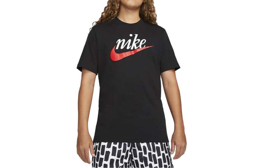 Nike Nike T Shirts Men's Black Crew Neck Moderate Straight Fit
