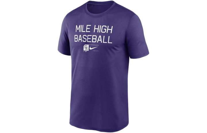 Nike Nike Colorado Rockies Baseball Phrase Legend T Shirt Men's Purple
