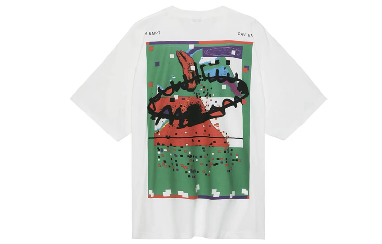Cav Empt T Shirts Unisex White Crew Neck Moderate Straight Fit