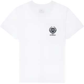 Givenchy Crest Logo Embroidered T Shirt