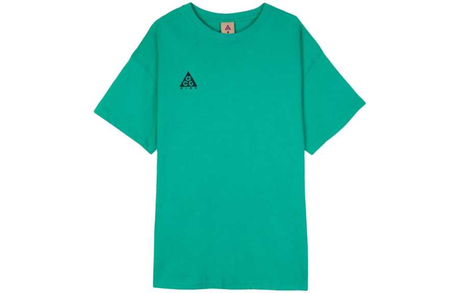 Nike Nike T Shirts Men's Green Crew Neck Moderate Straight Fit