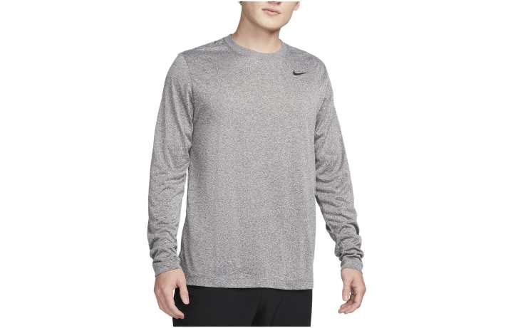Nike Nike T Shirts Men's Gray Crew Neck Moderate Straight Fit