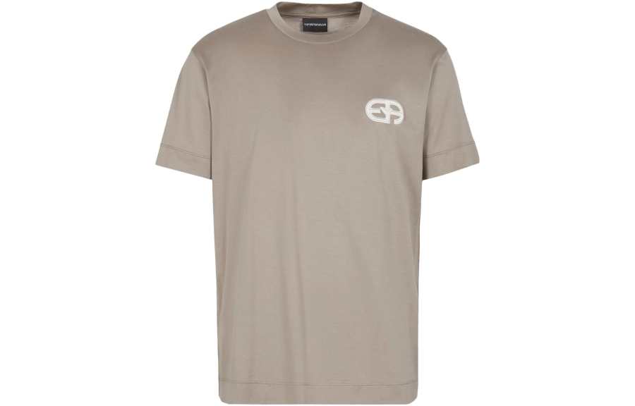 EMPORIO ARMANI Logo Embroidered Crewneck T Shirt