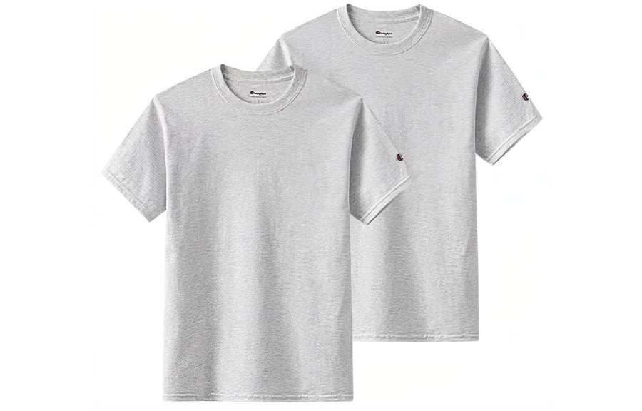 Champion T Shirt Unisex 2 Pack Silver Gray