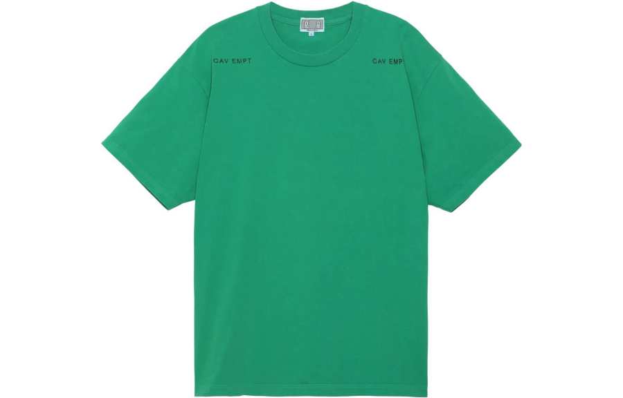 Cav Empt T Shirts Unisex Green Crew Neck Moderate Straight Fit