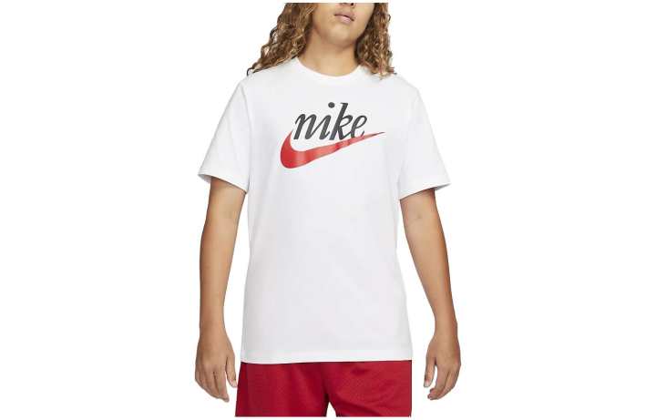 Nike Nike T Shirts Men's White Crew Neck Moderate Straight Fit