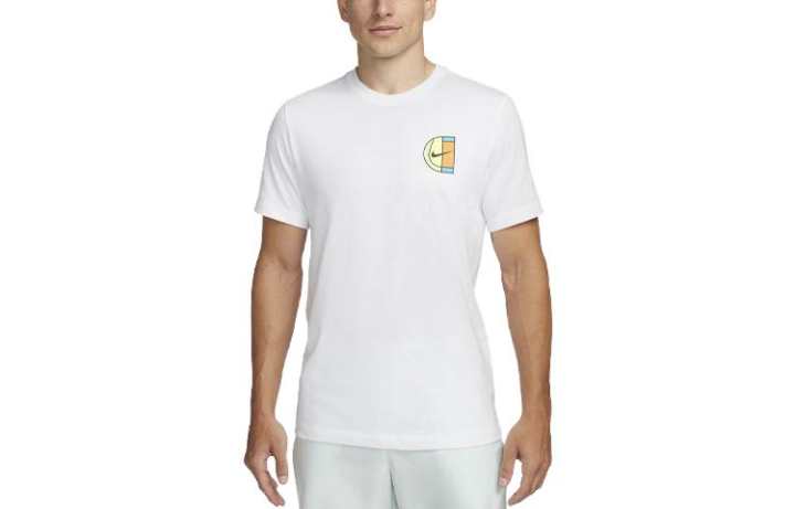 Nike Nike T Shirts Men's White Crew Neck Moderate Straight Fit