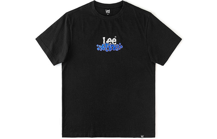 Lee T Shirts Men's Black Crew Neck Moderate Straight Fit